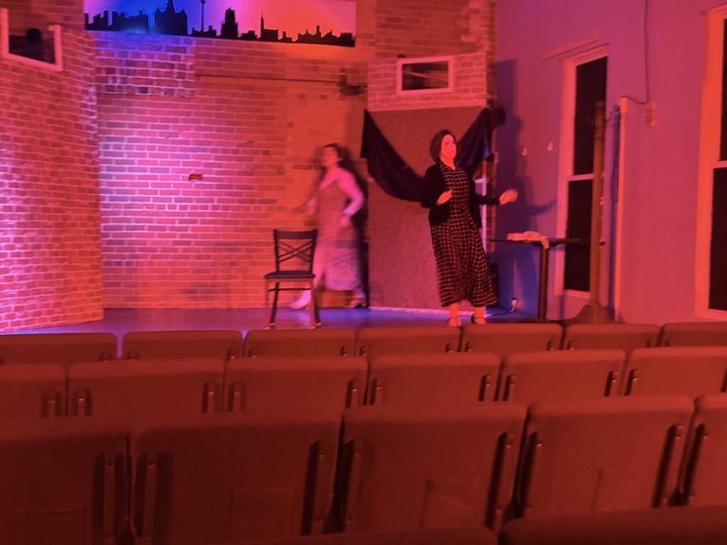 Full ensemble, red-lit number